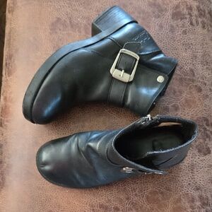 Harley-Davidson Black Leather Buckle Boots